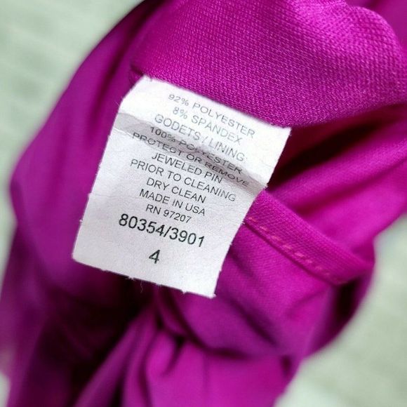 Mary L Couture 4 Elegant Evening Gown Open Back Formal Dress Rhinestone‎ Detail - Picture 12 of 12